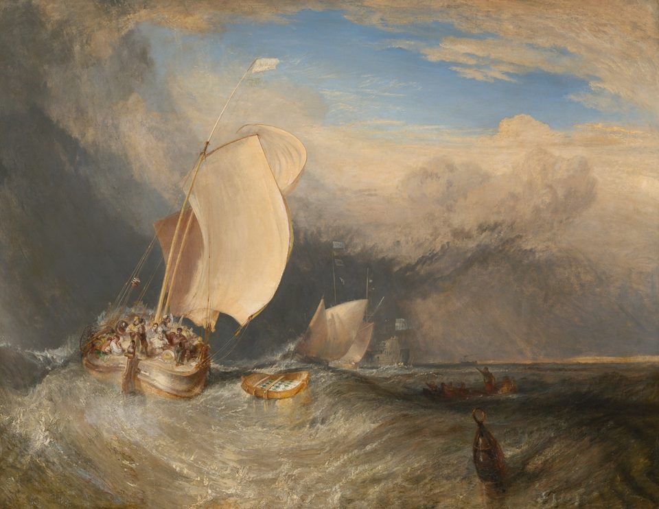 Fishing Boats with Hucksters Bargaining for Fish, a painting by Joseph Mallord William Turner
