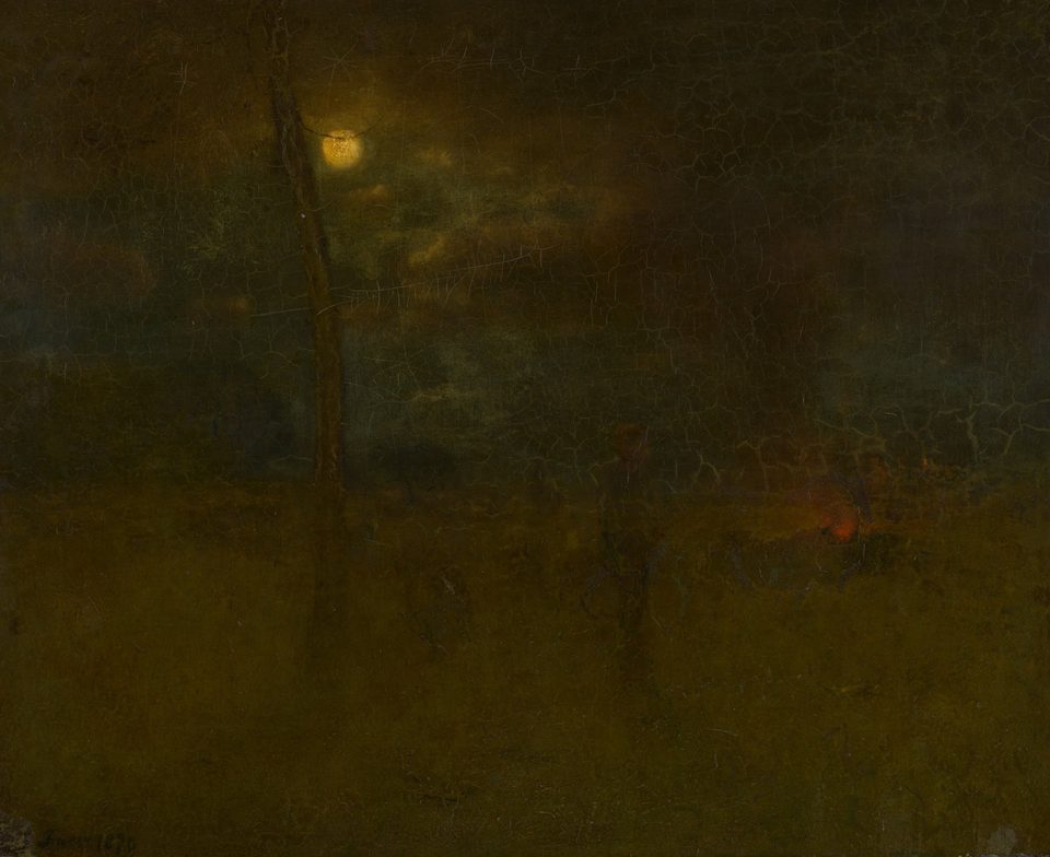 The Moon at Night, a painting by George Inness