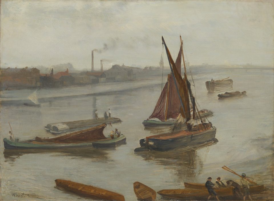 Grey and Silver: Old Battersea Reach, a painting by James McNeill Whistler