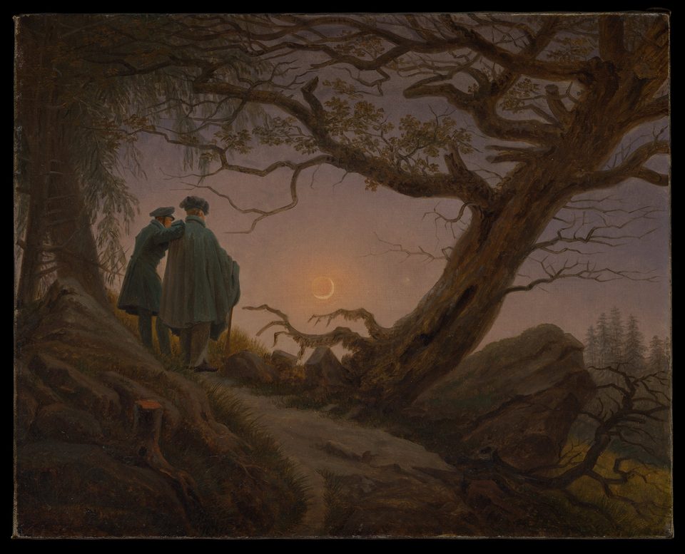 Two Men Contemplating the Moon, a painting by Caspar David Friedrich